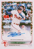 2022 Topps Holiday Autographs #WHABS Bryson Stott Baseball Card