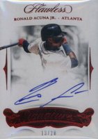 2018 Panini Flawless Flawless Signatures #FS-RAJ Ronald Acuna Jr. Ruby Baseball Card