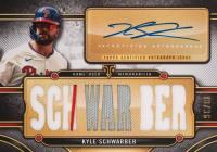 2024 Topps Triple Threads Autograph Relics #TTARKSC1 Kyle Schwarber Baseball Card