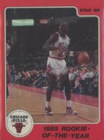 1986 Star Michael Jordan #6 1985 Rookie of the Year Basketball Card