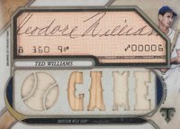 2017 Topps Triple Threads Cut Above Relic Autograph #TW Ted Williams Baseball Card