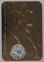 1994 Bleachers 23kt Gold #MJ Michael Jordan 86-87 Fleer Stickers White BD Clear Gem Basketball Card