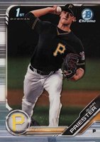 2019 Bowman Draft #BDC44 Quinn Priester Chrome-Refractor Baseball Card