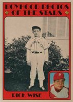 1972 O-Pee-Chee #345 Rick Wise Boyhood Photo Baseball Card