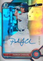 2022 Bowman Chrome Prospect Autographs #CPAPC Parker Chavers Refractor Baseball Card