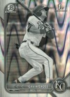2022 Bowman Draft #BDC6 Gavin Cross Chrome-Black & White Raywave Refractor Baseball Card
