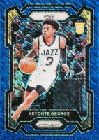 2023 Panini Prizm #127 Keyonte George Blue Shimmer Fotl Basketball Card