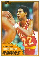 1981 Topps #1 John Drew Basketball Card