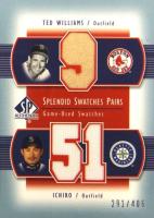 2003 SP Authentic Splendid Swatches Pairs #TW-IS Ichiro/Ted Williams Baseball Card