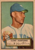 1952 Topps #141g Clint Hartung Gray back Baseball Card