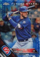 2016 Topps Chrome #50 Kris Bryant Vertical-Blue Refractor Baseball Card