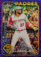 2024 Topps Chrome #263 Fernando Tatis Jr. Purple Speckle Refractor Baseball Card
