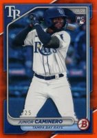 2024 Bowman #20 Junior Caminero Orange Baseball Card
