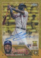 2023 Topps Gilded Collection Topps Chrome Gold Etch Autographs #CGAMH Michael Harris II Baseball Card