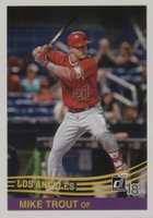 2018 Panini Donruss  #242 Mike Trout Red Jersey Baseball Card