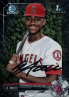 2017 Bowman Draft #BD95 Jo Adell Chrome-Bat on Shoulder-Facsimile Baseball Card