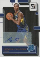 2022 Panini Donruss #206 Bennedict Mathurin Rated Rookie Signature Basketball Card