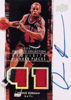 2009 Upper Deck Exquisite Collection Numbers Pieces Autographs #NP-DE Dennis Rodman Basketball Card