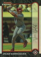 1999 Bowman Chrome #285 Juan Gonzalez Refractor Baseball Card