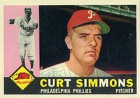 1960 Topps #451 Curt Simmons Baseball Card