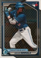 2024 Bowman Chrome Prospects #BCP142 Arjun Nimmala Baseball Card