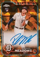 2024 Topps Chrome Sapphire Chrome Sapphire Autographs #CSAPM Parker Meadows Gold Baseball Card