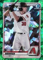 2020 Bowman Draft Chrome Sapphire Edition #BD150 AJ Vukovich Green Baseball Card