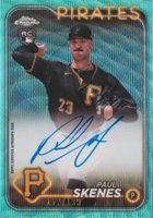 2024 Topps Chrome Update Chrome Baseball Update Series Autographs #RAPS Paul Skenes Aqua Wave Baseball Card
