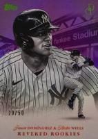 2024 Topps Dynamic Duals Revered Rookies #RR09 Austin Wells/Jasson Dominguez Amethyst Baseball Card