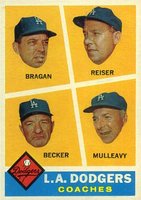 1960 Topps #463 Dodgers Coaches Baseball Card