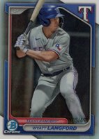 2024 Bowman Chrome Prospects #BCP64 Wyatt Langford Refractor Baseball Card