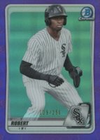 2020 Bowman Chrome Prospects #BCP150 Luis Robert Purple Refractor Baseball Card