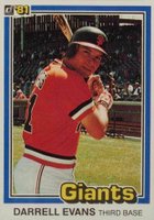1981 Donruss #192 Darrell Evans Baseball Card