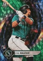 2022 Bowman Platinum #83 Cal Raleigh Green Icy Foil Baseball Card