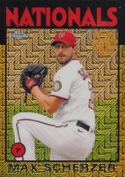 2021 Topps Silver Pack 1986 Chrome Promo #95 Max Scherzer Gold Refractor Baseball Card