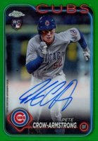 2024 Topps Chrome Rookie Autographs #RAPC Pete Crow-Armstrong Green Refractor Baseball Card