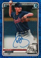 2020 Bowman Chrome Prospect Autographs #CPAVG Vaughn Grissom Choice Refractor Baseball Card