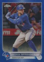 2022 Topps Chrome Logofractor Edition #101 George Springer Blue Baseball Card