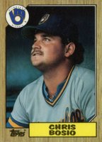 1987 Topps Tiffany #448 Chris Bosio Baseball Card