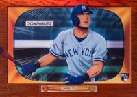 2024 Bowman 1955 Bowman Anime #BA15 Jasson Dominguez Orange Refractor Baseball Card