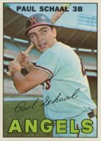 1967 Topps #58b Paul Schaal Bat green above name Baseball Card