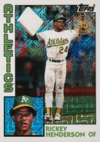 2019 Topps Silver Pack 1984 Chrome Promo  #22 Rickey Henderson Baseball Card