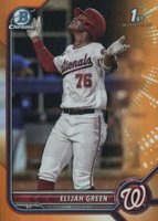 2022 Bowman Draft #BDC23 Elijah Green Chrome-Orange Refractor Baseball Card