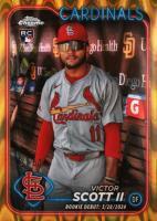 2024 Topps Chrome Update #USC55 Victor Scott II Gold Raywave Baseball Card