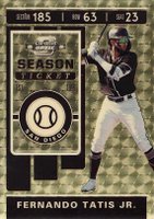 2020 Panini Chronicles Contenders Optic #11 Fernando Tatis Jr. Gold Vinyl 1/1 Baseball Card