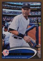 2012 Topps #641 Derek Jeter Gold Baseball Card