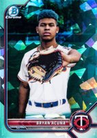 2022 Bowman Chrome Sapphire Edition Prospects #BCP151 Bryan Acuna SP-Aqua Baseball Card