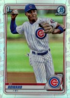 2020 Bowman Draft #BD98 Ed Howard Chrome-Refractor Baseball Card