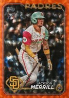 2024 Topps Update #US210 Jackson Merrill Orange Crackle Foil Board Baseball Card
