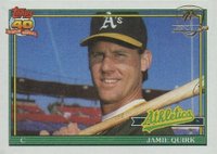 1991 Topps Desert Shield #132 Jamie Quirk Baseball Card
